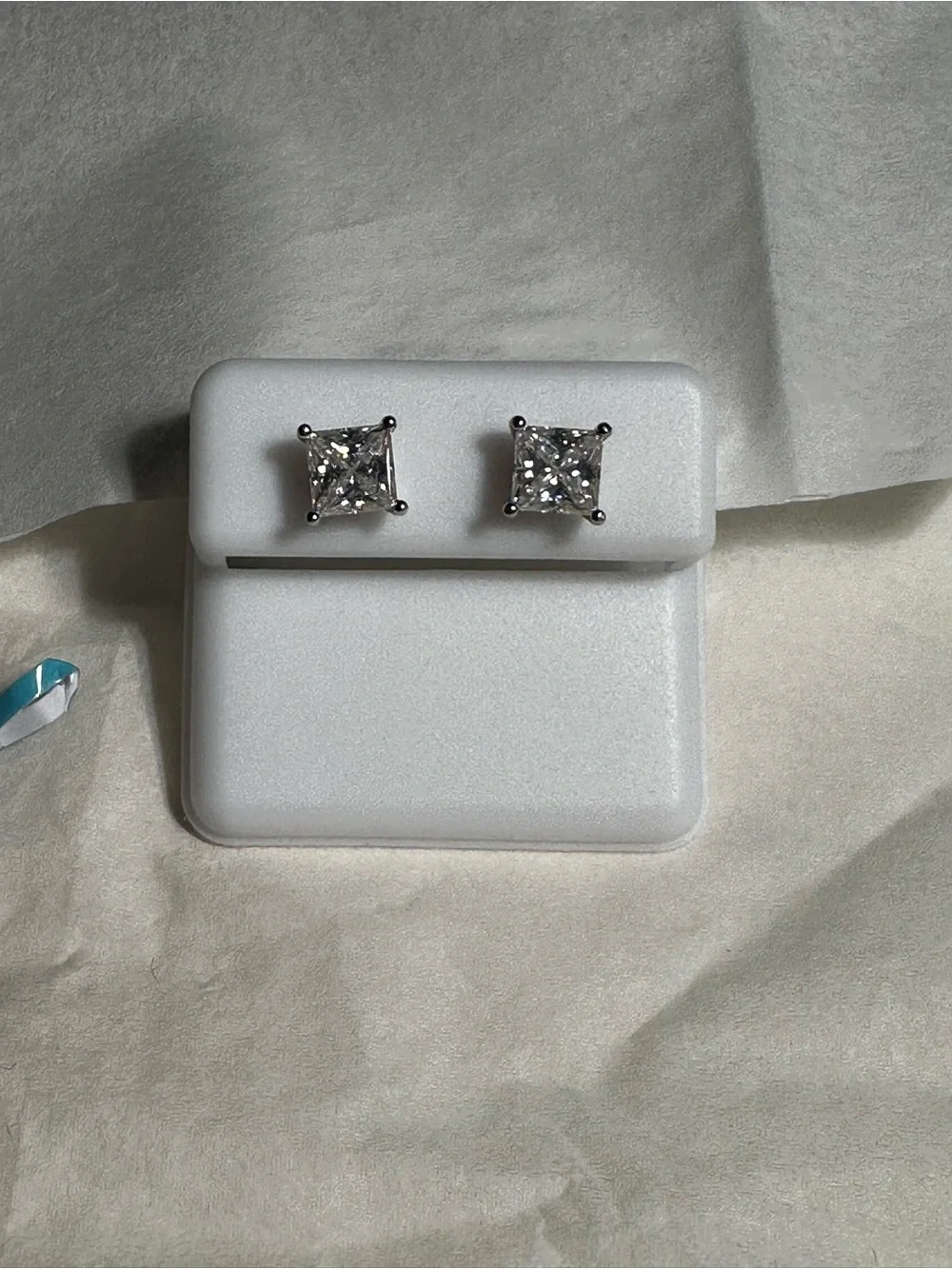 925 Sterling Silver Moissanite Stud Earrings - 6mm 2.42 ctw Silverscrewback.